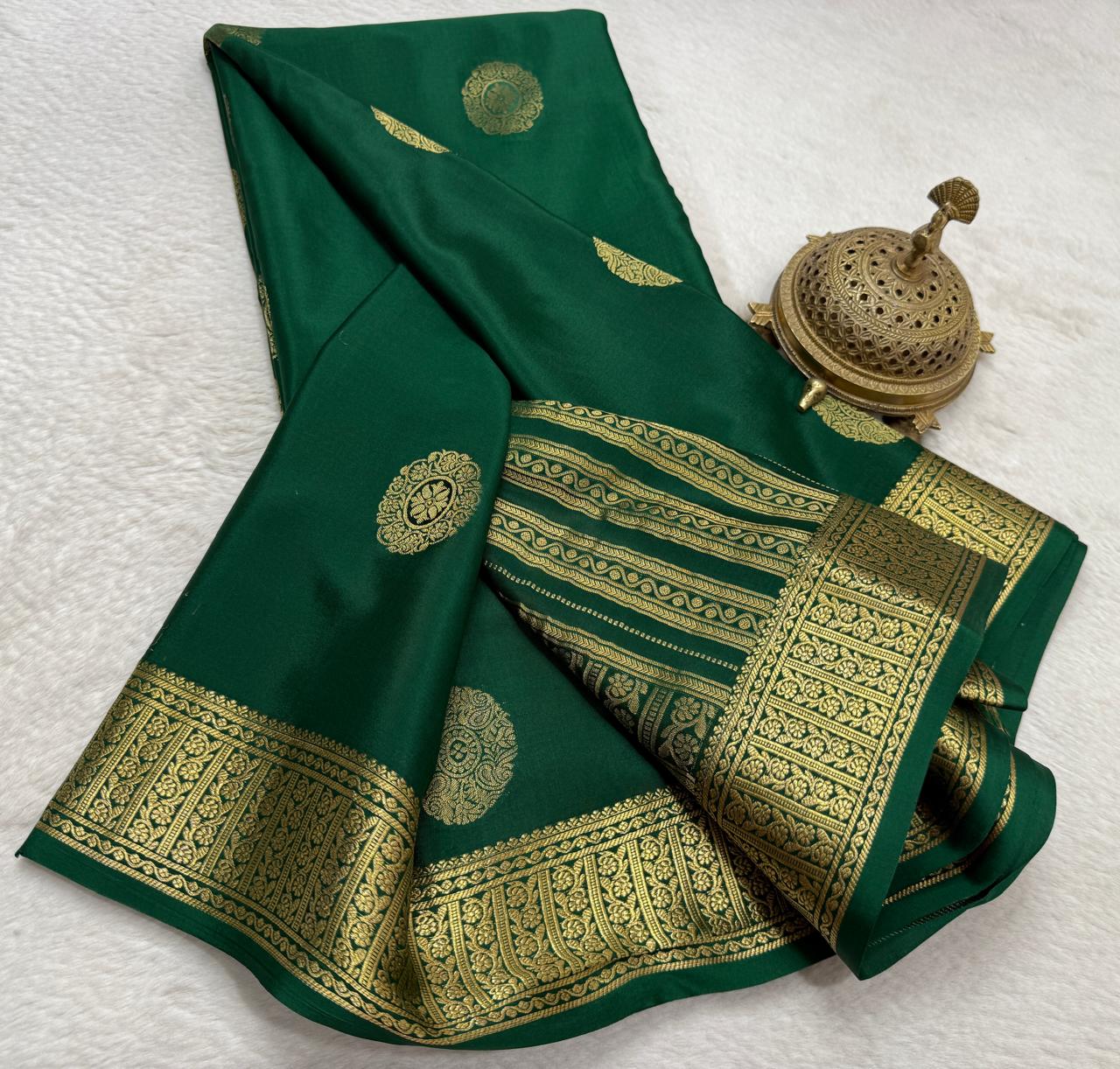 Pure Mysore Silk Authentic Butta Work Saree