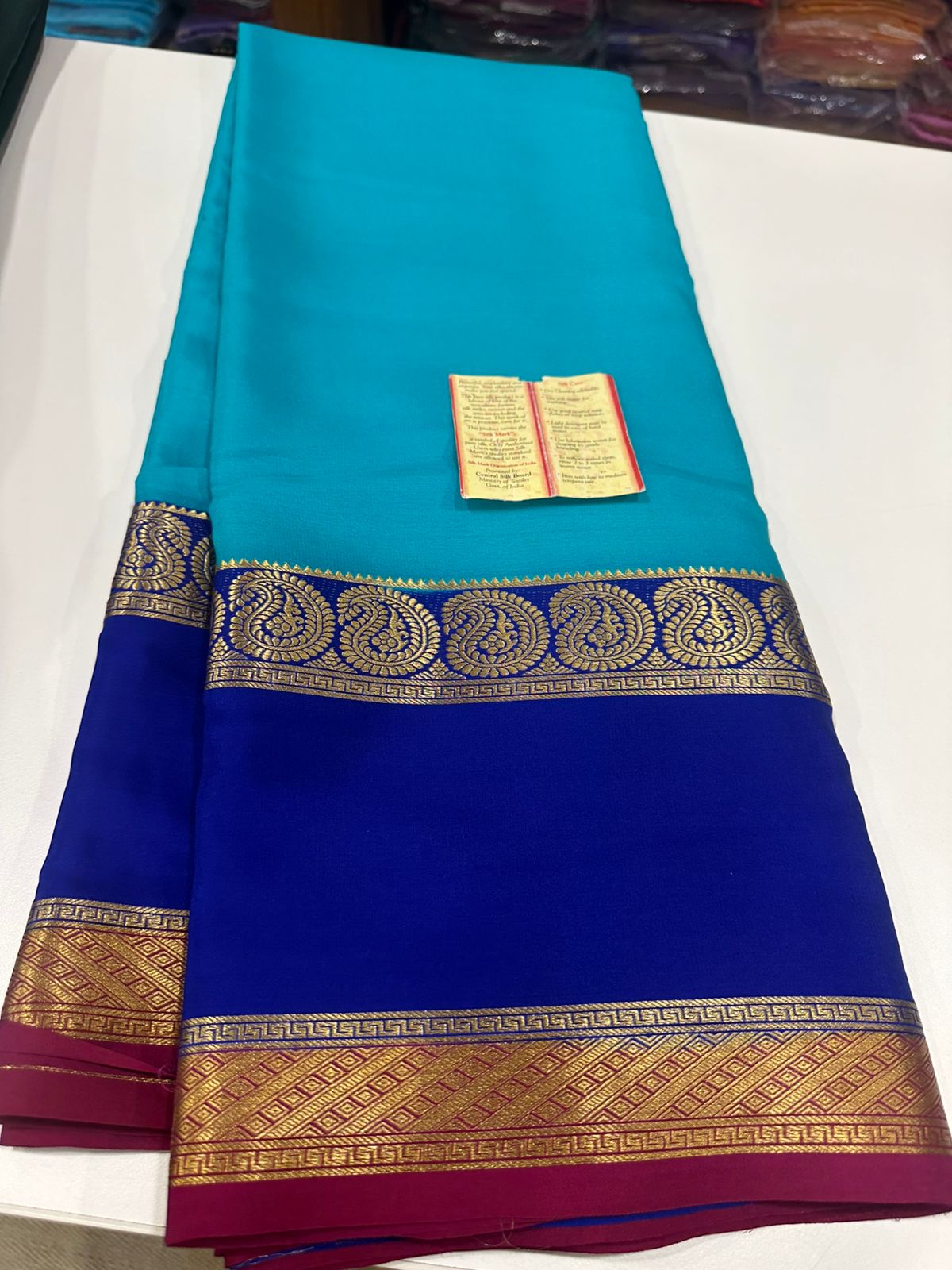 3 Color Combination Authentic Pure Mysore Silk Saree