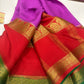 3 Color Combination Authentic Pure Mysore Silk Saree