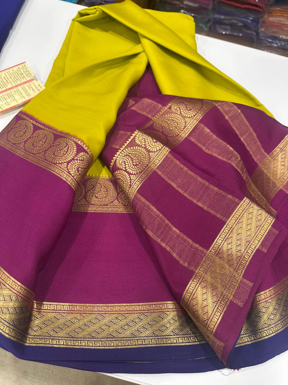 3 Color Combination Authentic Pure Mysore Silk Saree