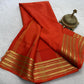 Pure Mysore Crepe Silk Traditional Wedding Saree