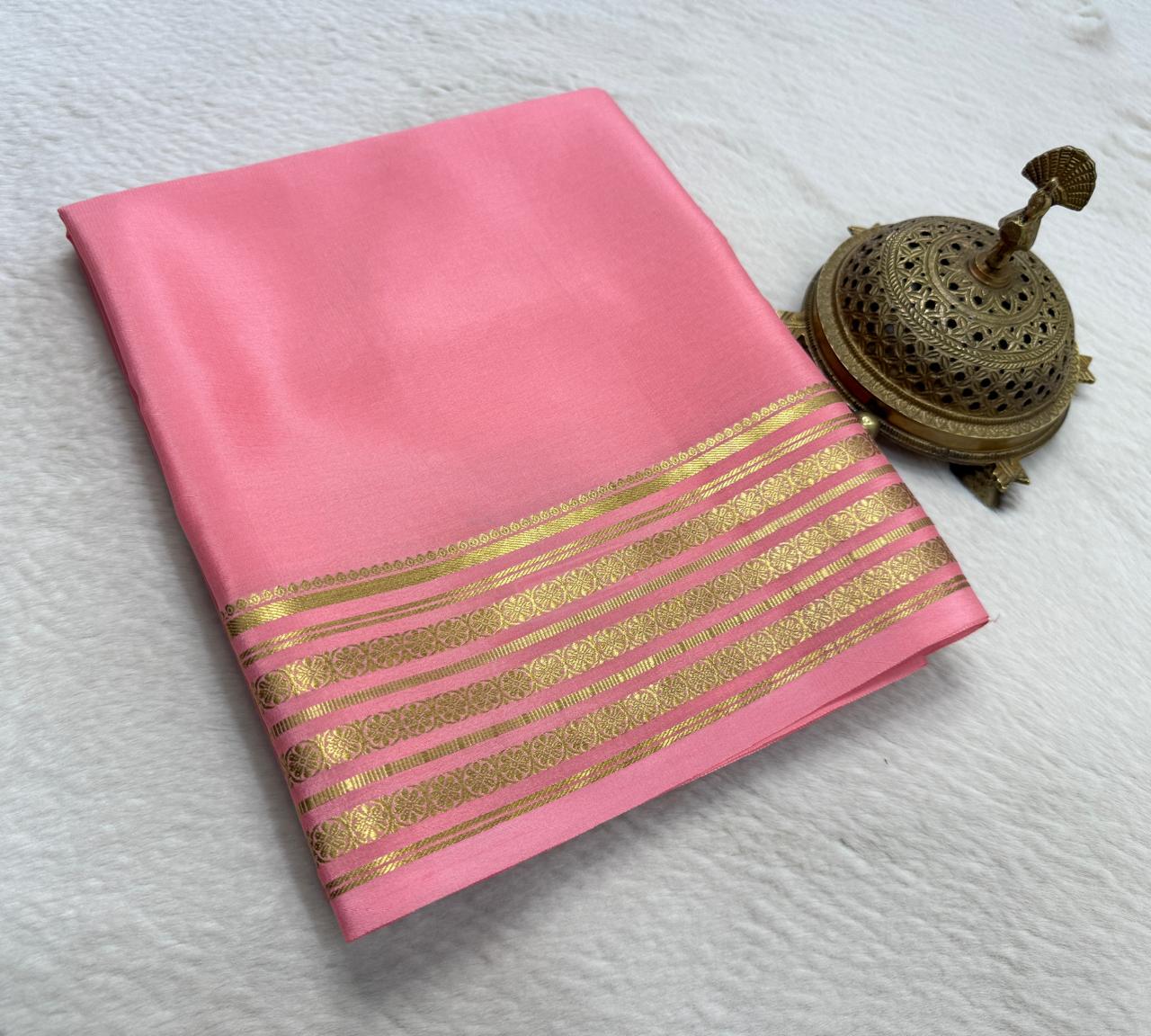 Pure Mysore Crepe Silk Traditional Wedding Saree