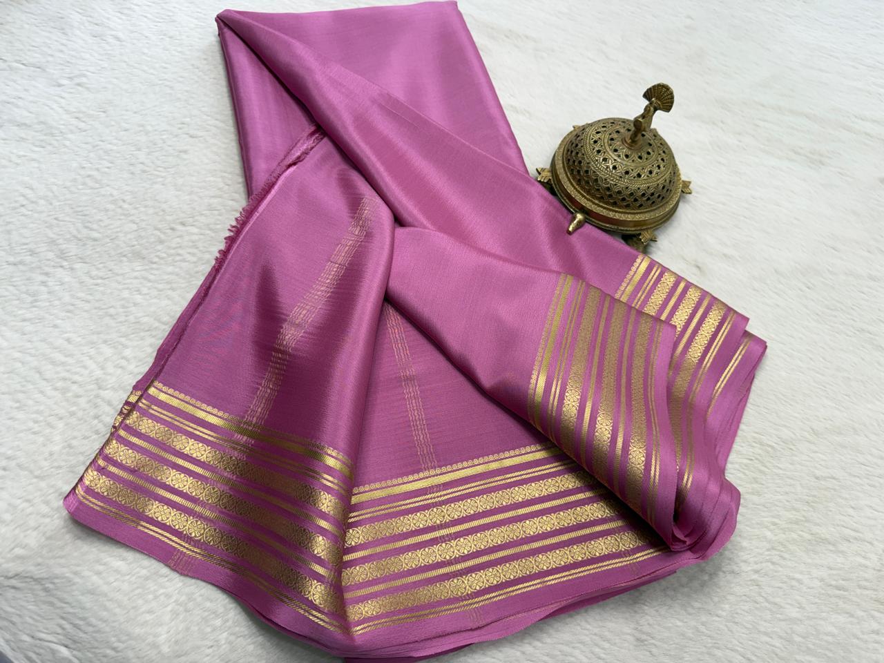 Pure Mysore Crepe Silk Traditional Wedding Saree