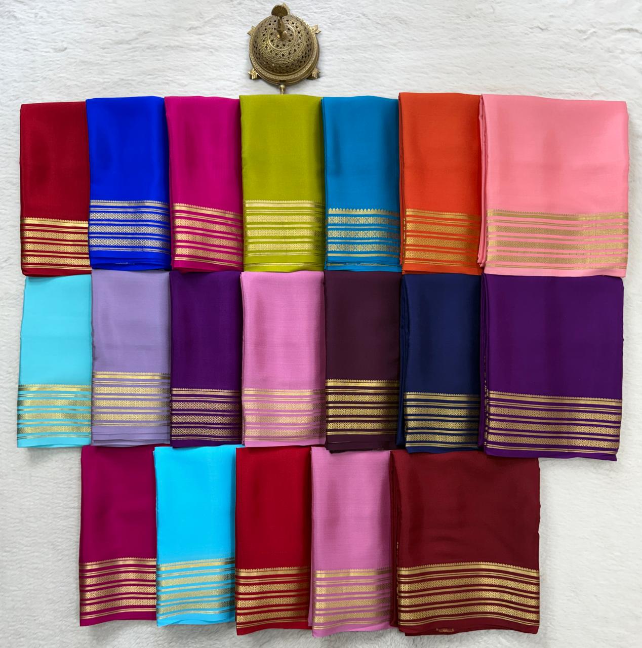 Pure Mysore Crepe Silk Traditional Wedding Saree