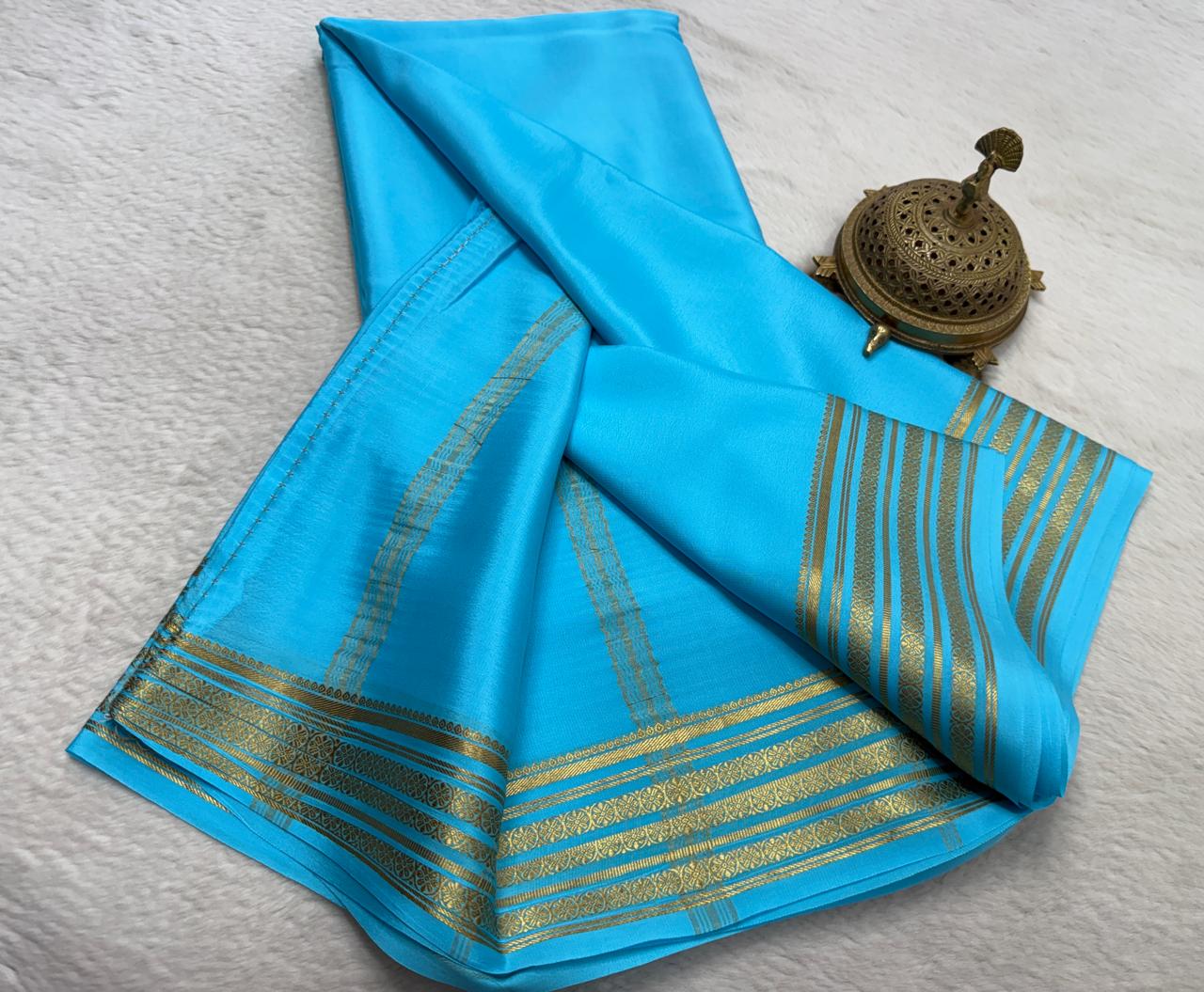 Pure Mysore Crepe Silk Traditional Wedding Saree