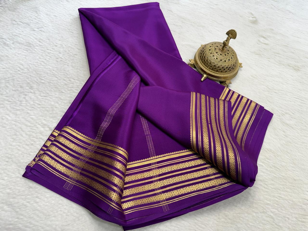 Pure Mysore Crepe Silk Traditional Wedding Saree