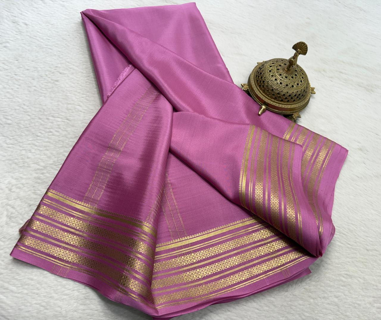 Pure Mysore Crepe Silk Traditional Wedding Saree