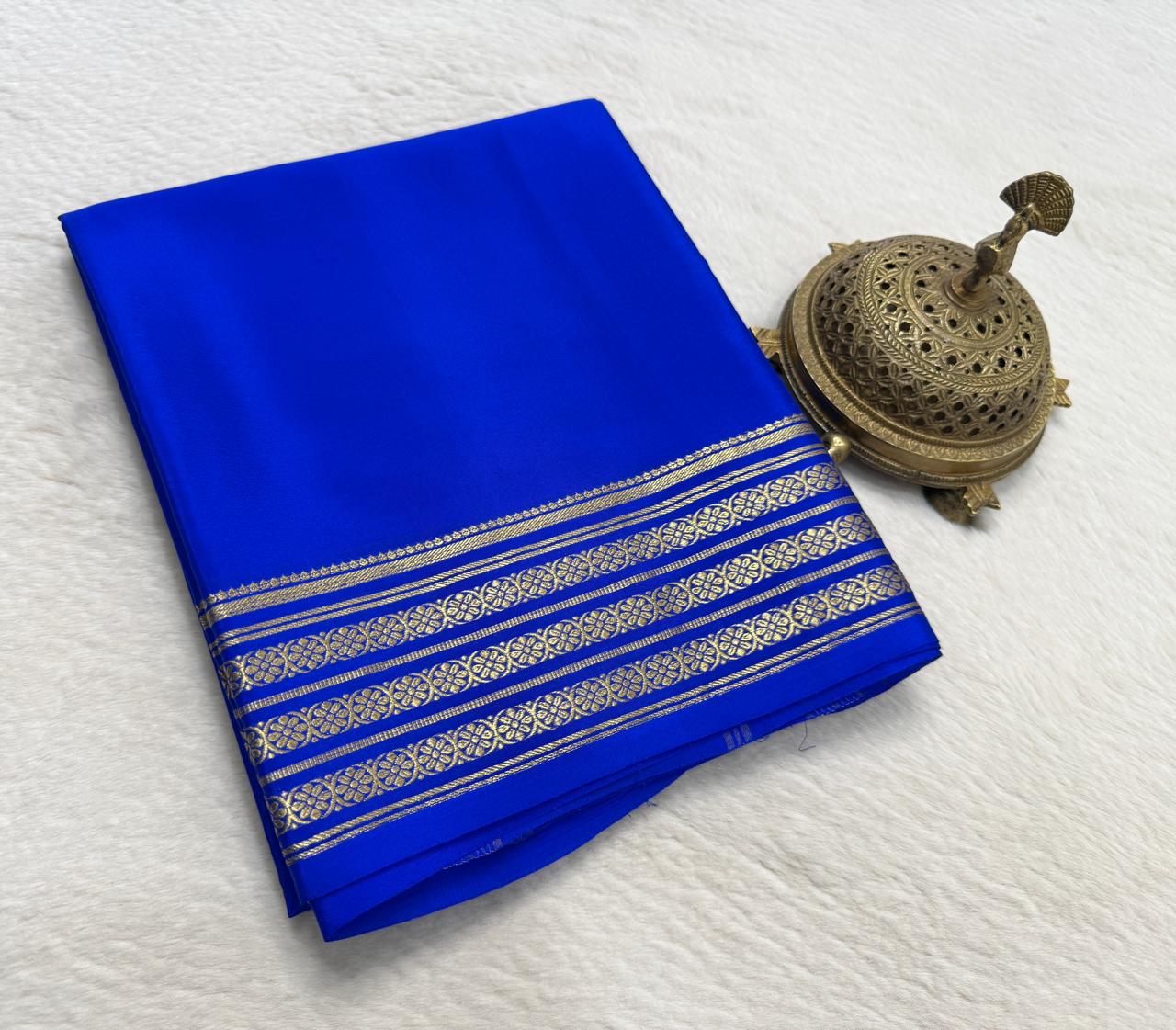 Pure Mysore Crepe Silk Traditional Wedding Saree