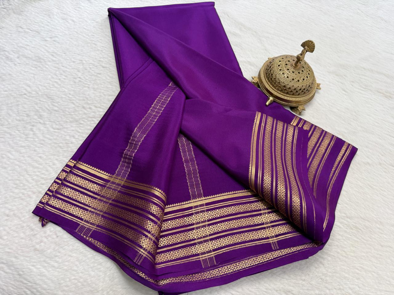 Pure Mysore Crepe Silk Traditional Wedding Saree