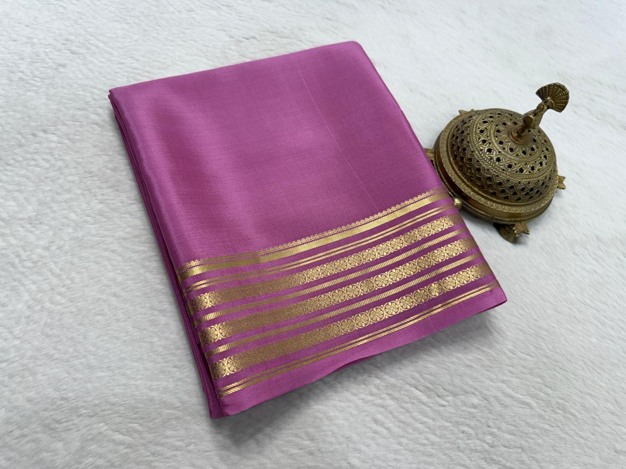 Pure Mysore Crepe Silk Traditional Wedding Saree