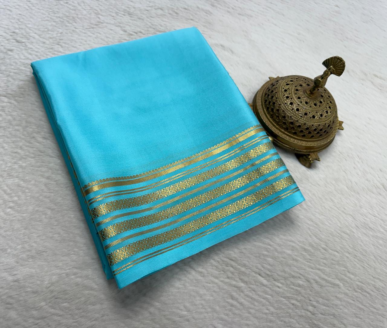 Pure Mysore Crepe Silk Traditional Wedding Saree