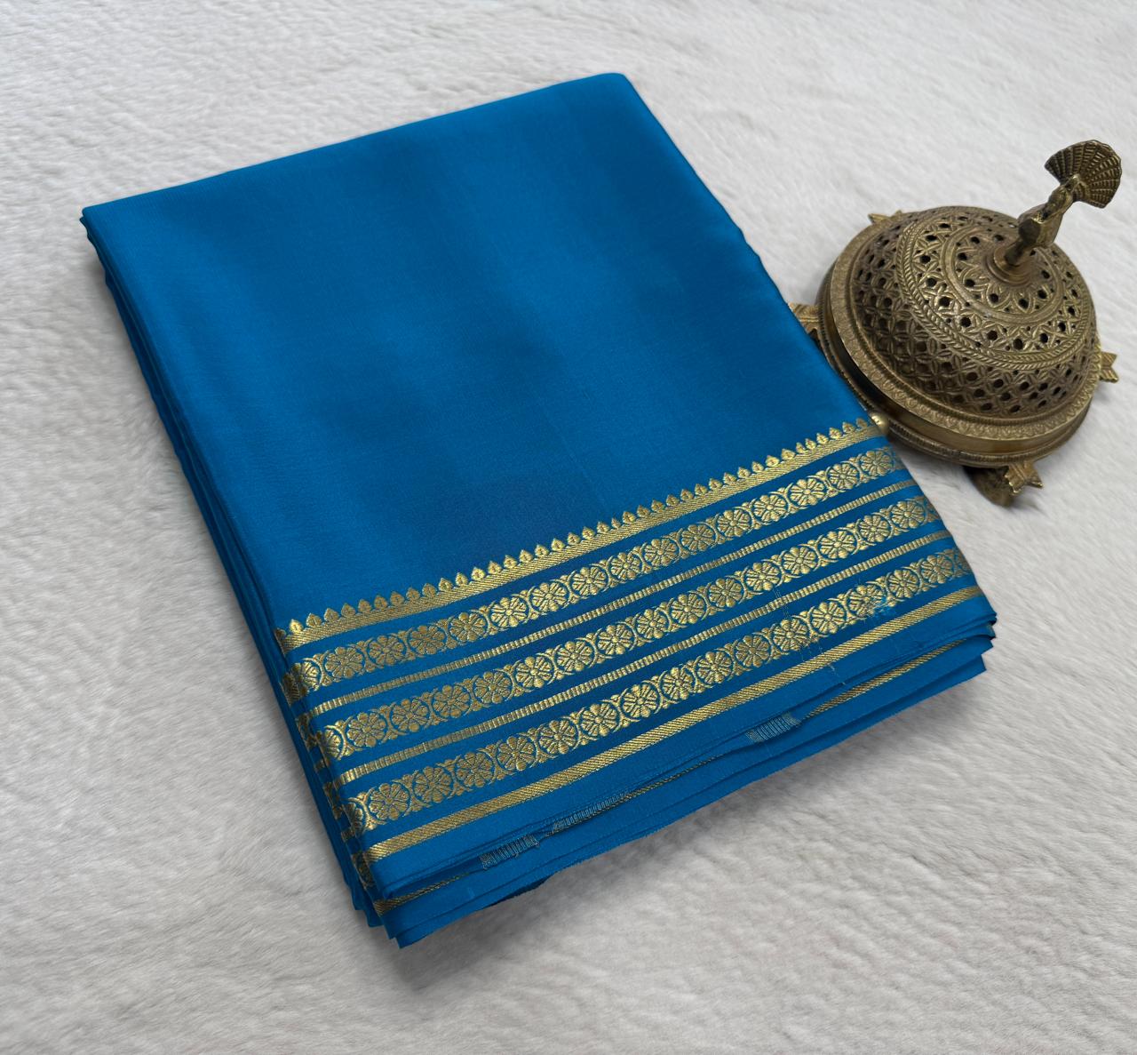 Pure Mysore Crepe Silk Traditional Wedding Saree