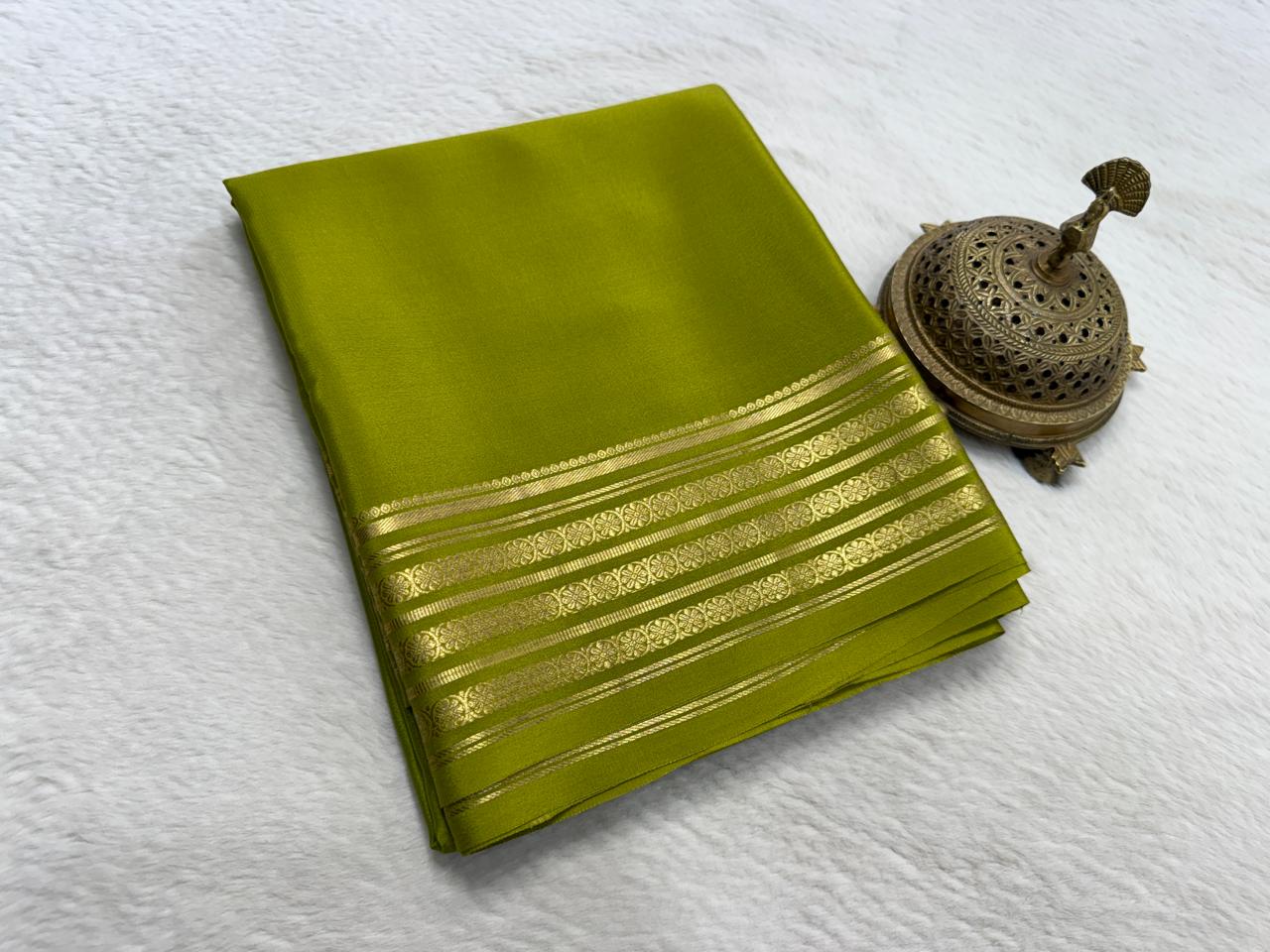 Pure Mysore Crepe Silk Traditional Wedding Saree