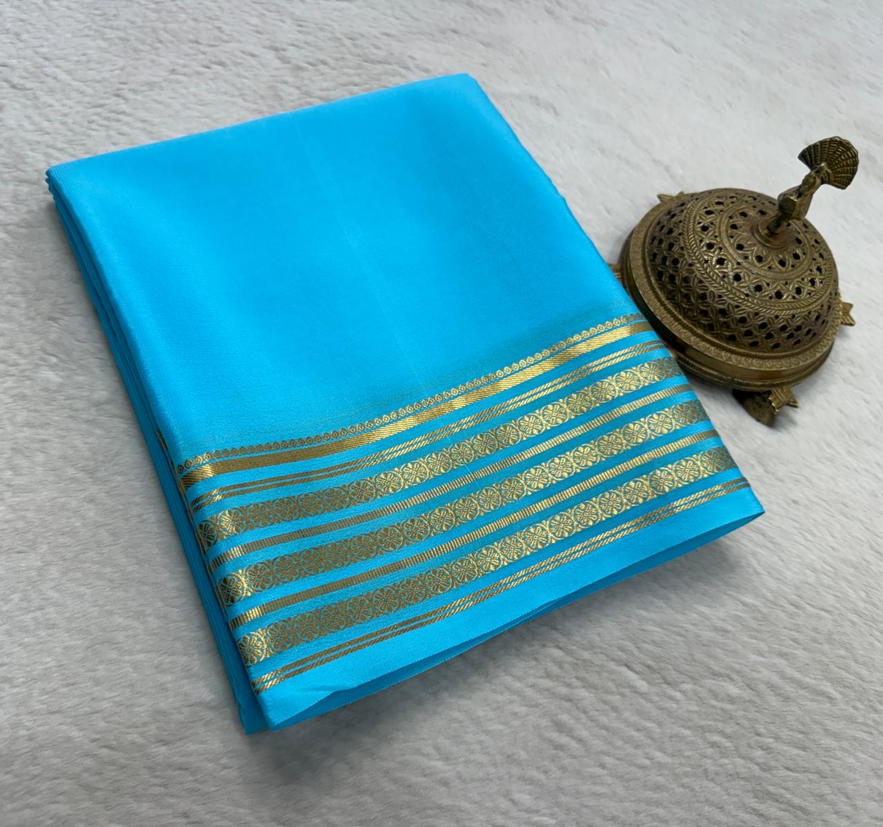 Pure Mysore Crepe Silk Traditional Wedding Saree