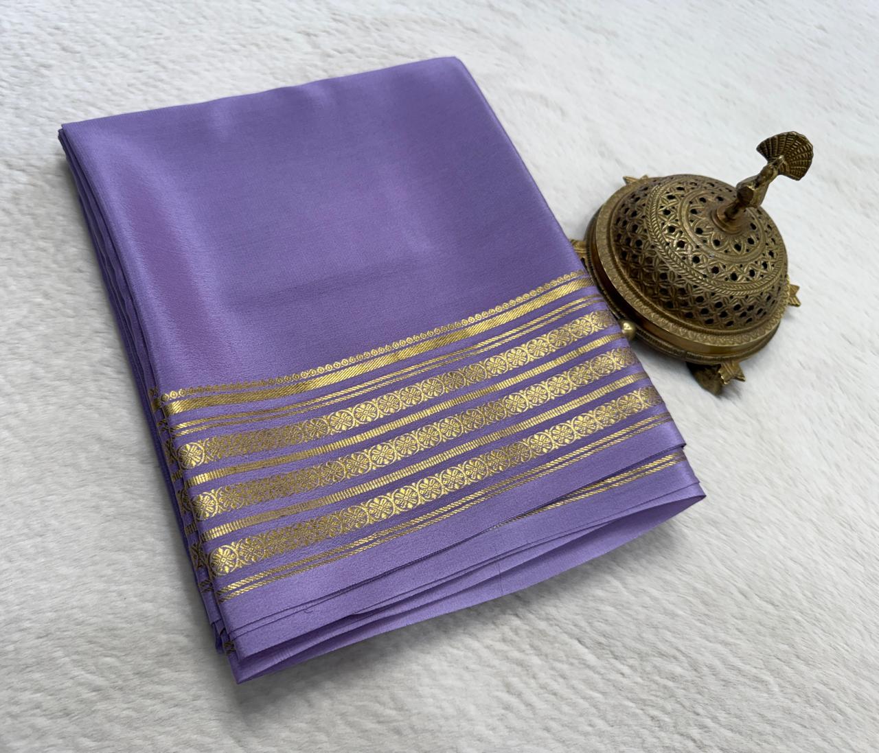 Pure Mysore Crepe Silk Traditional Wedding Saree