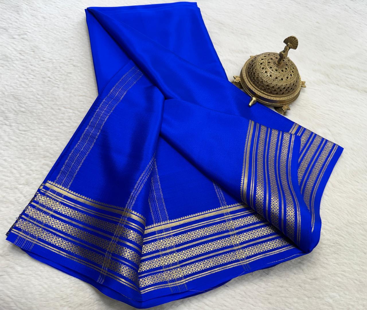 Pure Mysore Crepe Silk Traditional Wedding Saree
