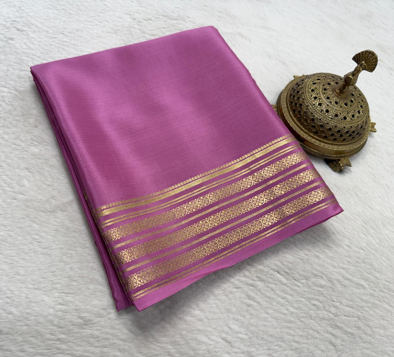 Pure Mysore Crepe Silk Traditional Wedding Saree