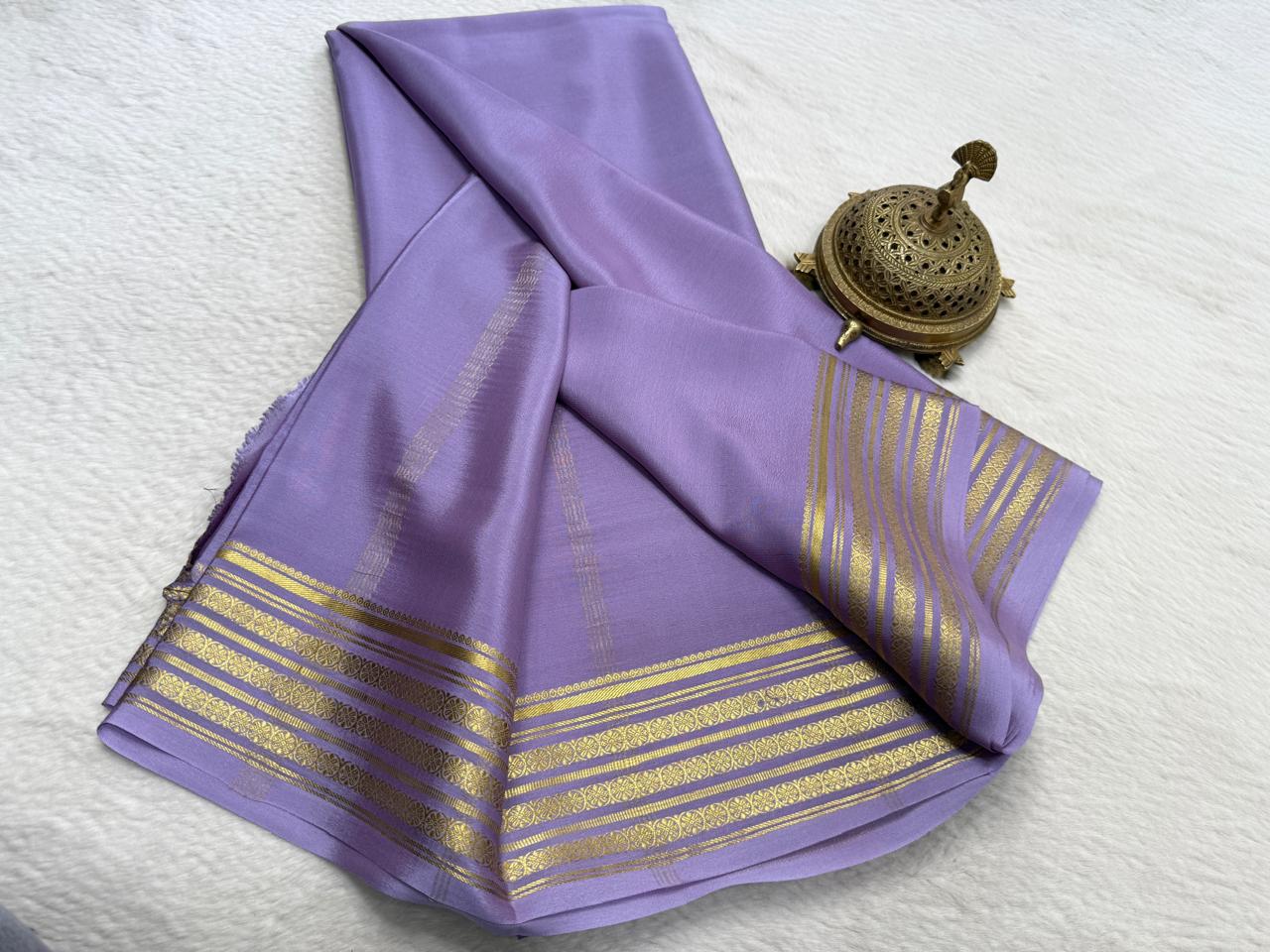 Pure Mysore Crepe Silk Traditional Wedding Saree