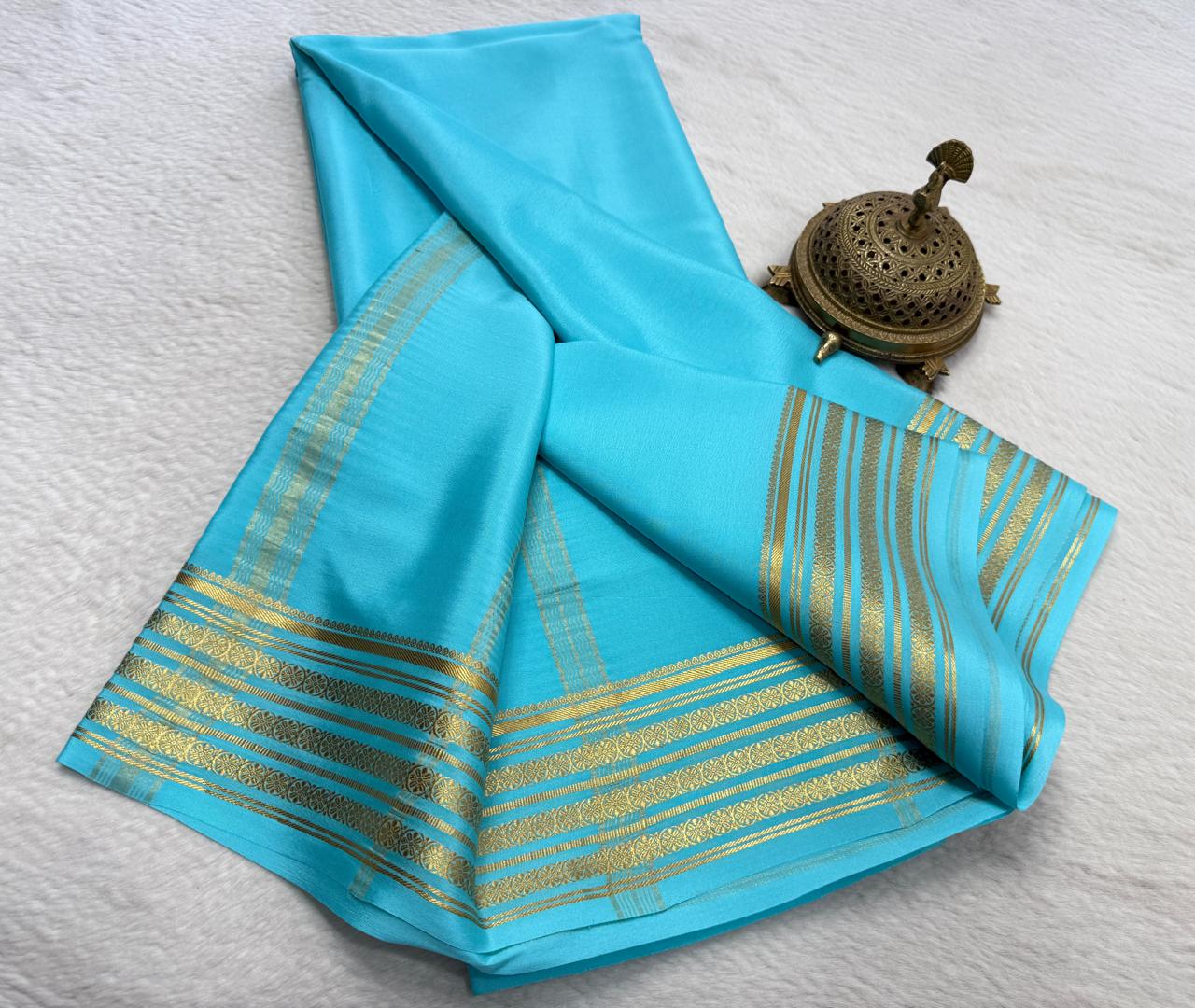 Pure Mysore Crepe Silk Traditional Wedding Saree