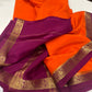 Pure Mysore Silk Real Gold and Silver Zari Work Saree
