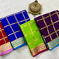 Pure Mysore Silk Checks and Sahara Pattern Saree