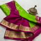 Pure Mysore Silk Checks and Sahara Pattern Saree