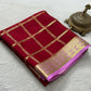 Pure Mysore Silk Checks and Sahara Pattern Saree
