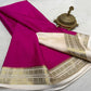 Pure Mysore Silk Mango and Chakra Border Saree
