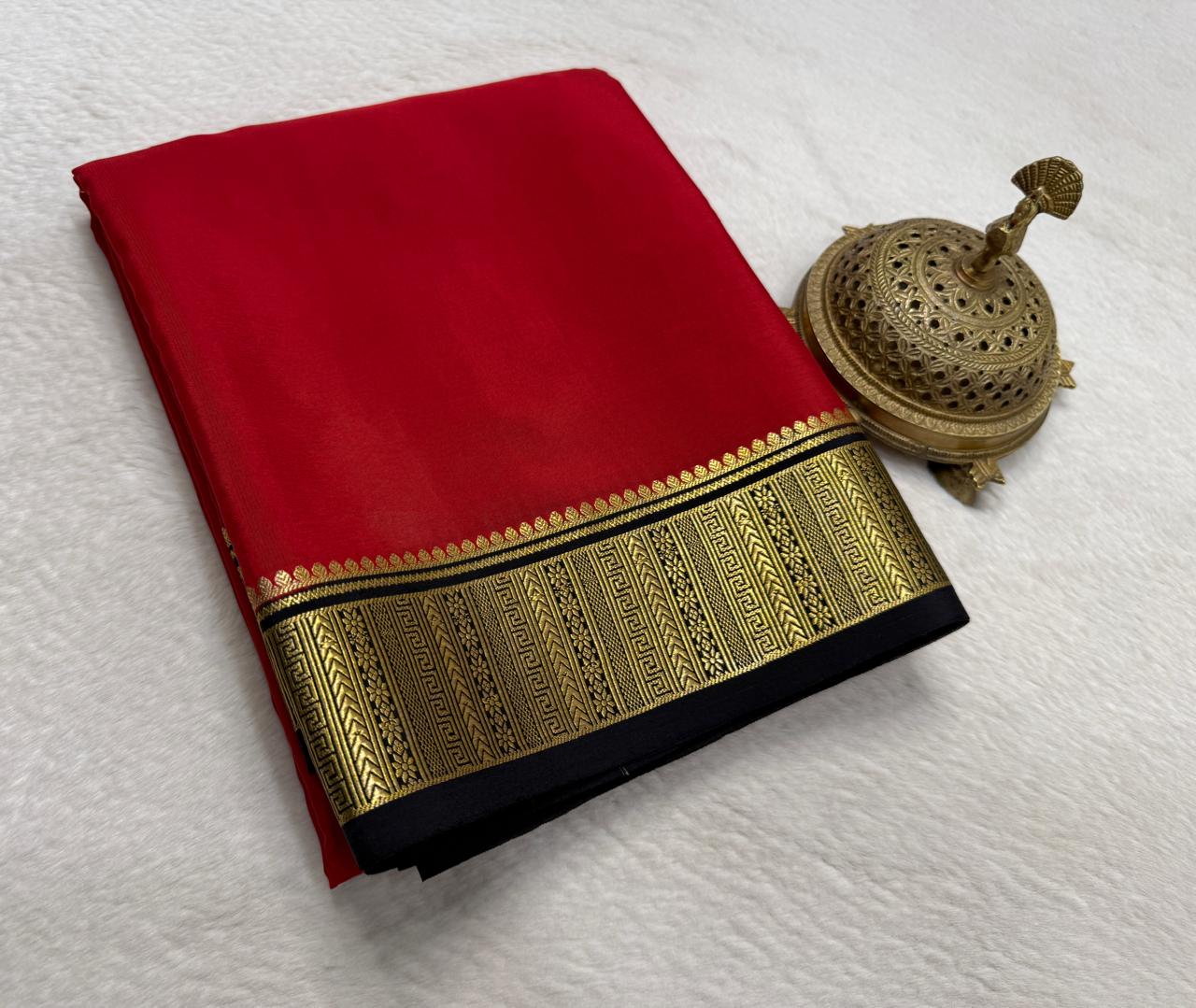 Pure Mysore Silk Traditional Wedding Saree