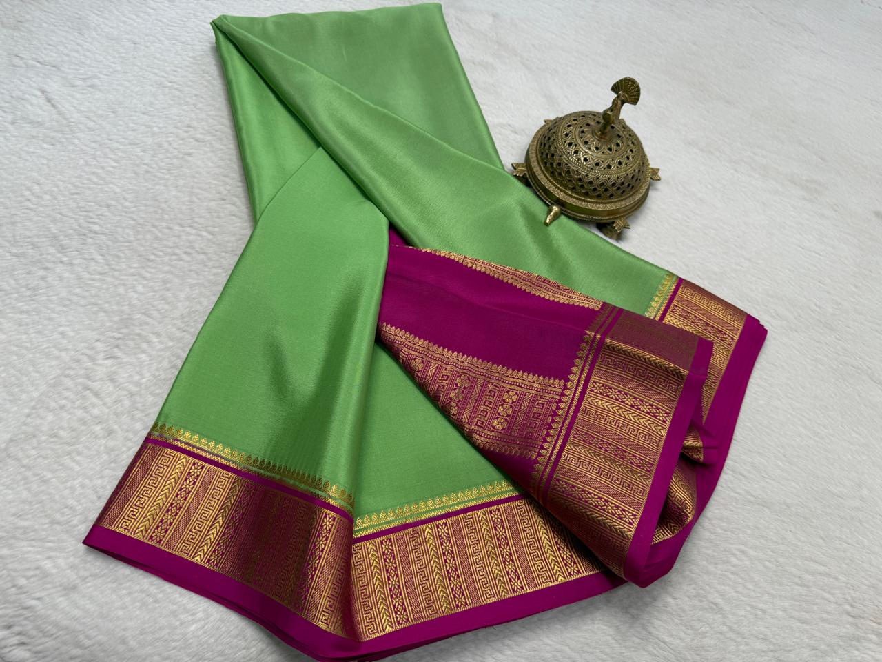 Pure Mysore Silk Traditional Wedding Saree