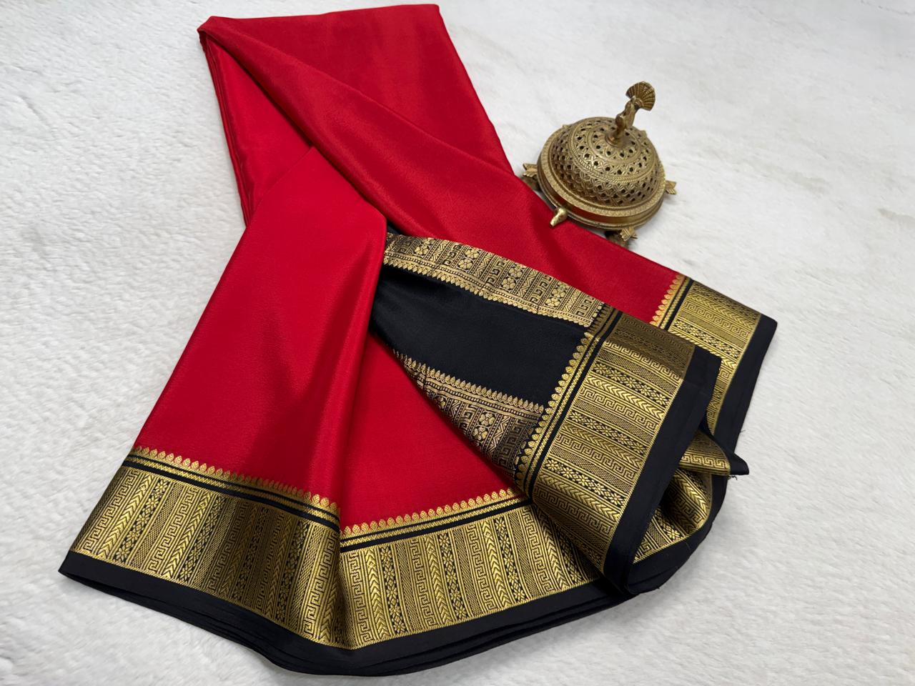Pure Mysore Silk Traditional Wedding Saree