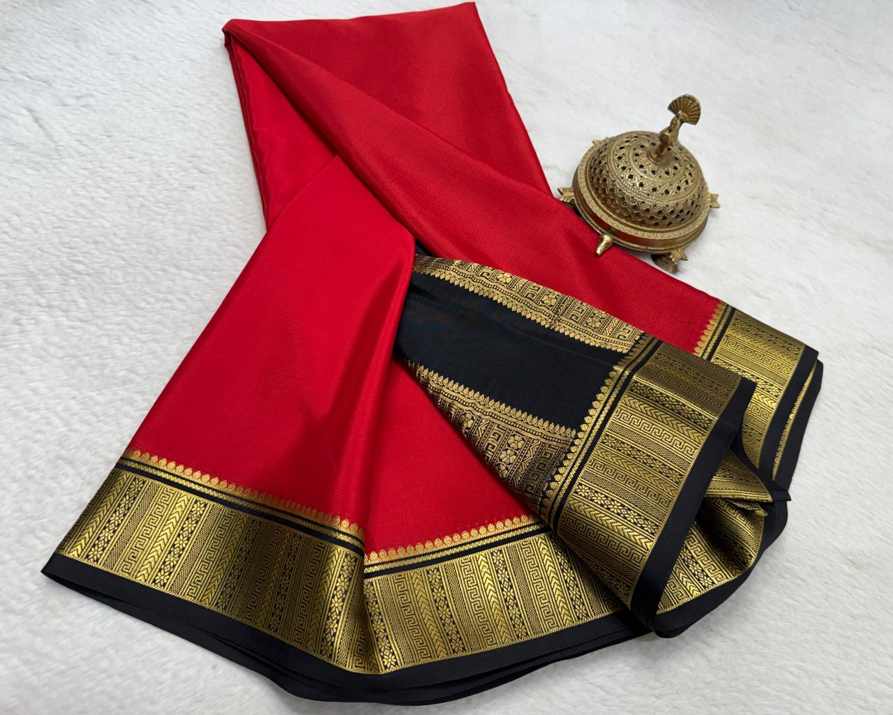 Pure Mysore Silk Traditional Wedding Saree