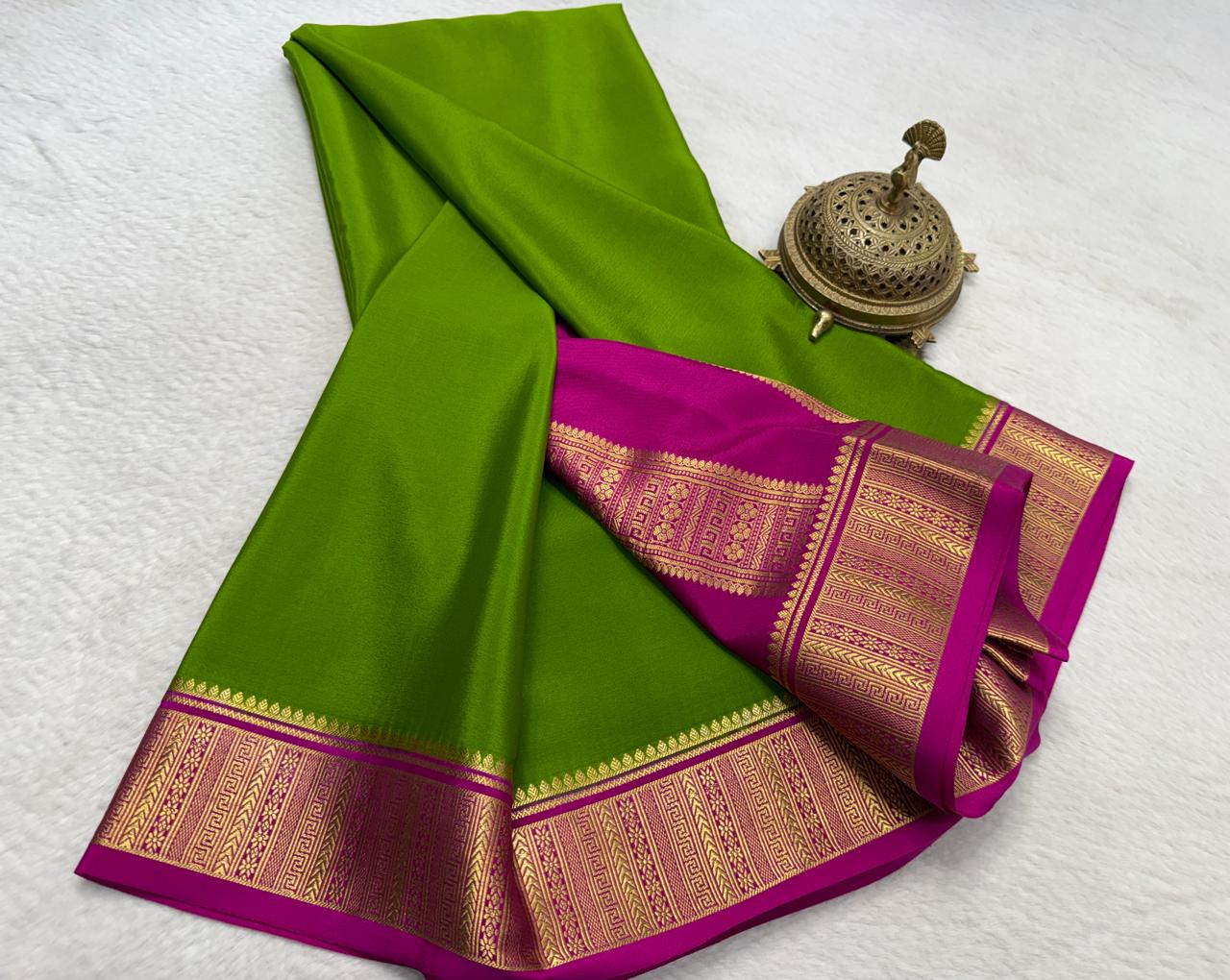 Pure Mysore Silk Traditional Wedding Saree