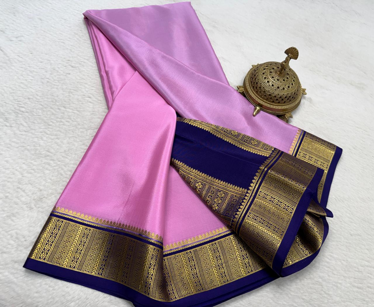 Pure Mysore Silk Traditional Wedding Saree