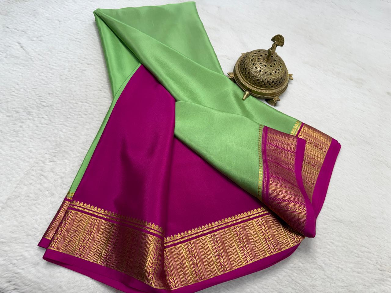 Pure Mysore Silk Traditional Wedding Saree