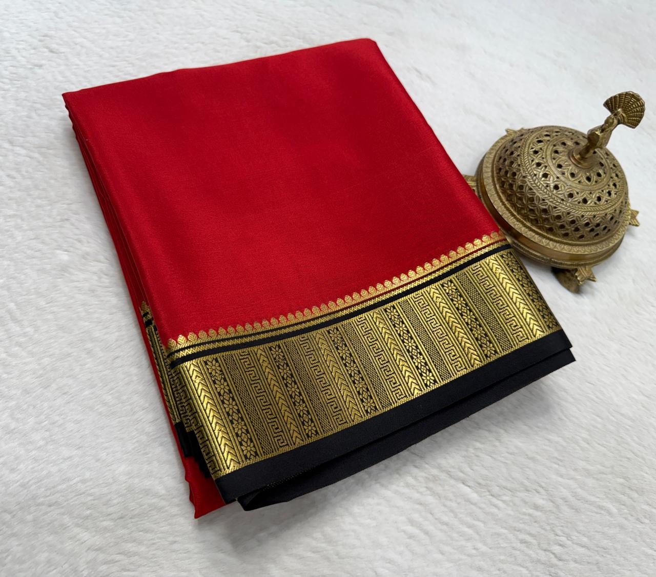 Pure Mysore Silk Traditional Wedding Saree