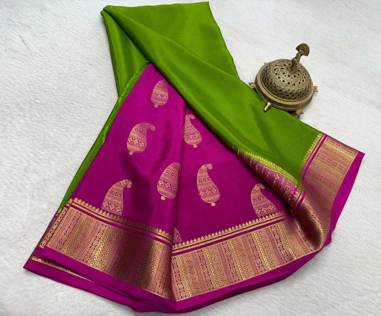 Pure Mysore Silk Traditional Wedding Saree