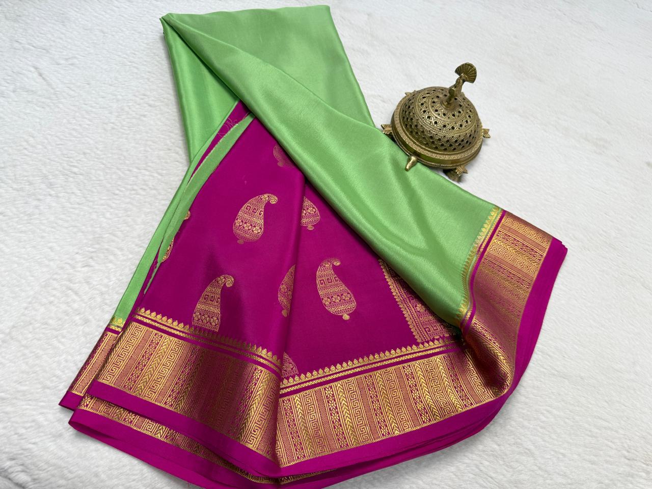 Pure Mysore Silk Traditional Wedding Saree