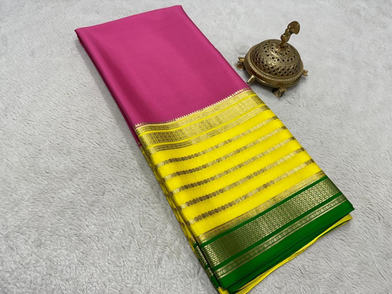 Pure Mysore Silk Plain Saree