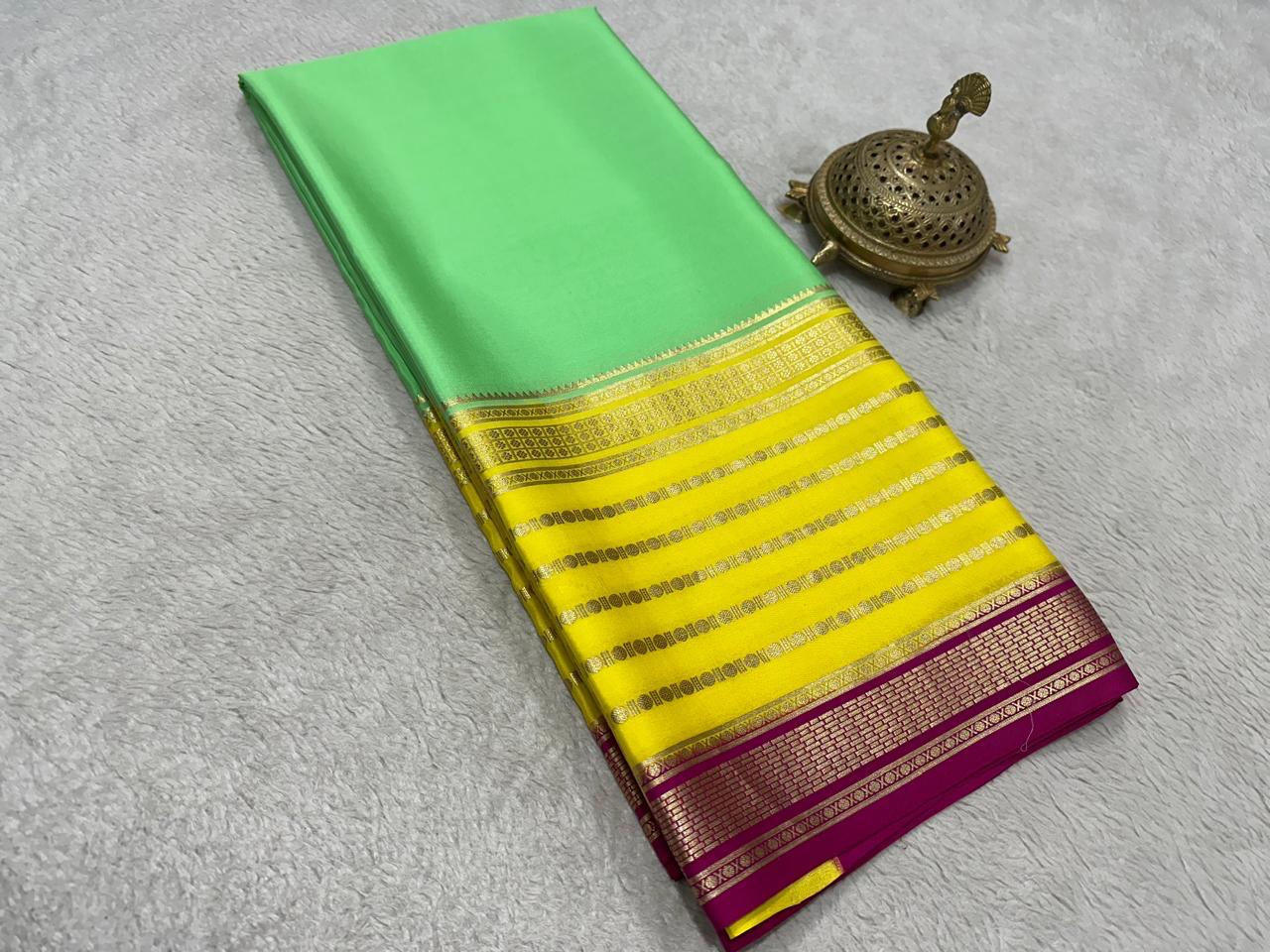 Pure Mysore Silk Plain Saree