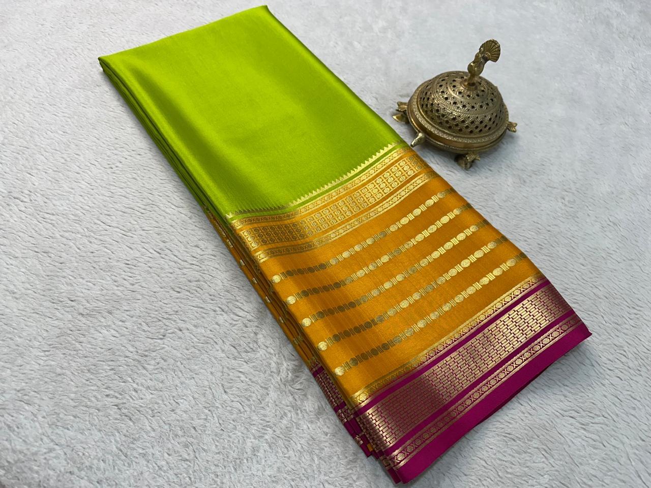 Pure Mysore Silk Plain Saree