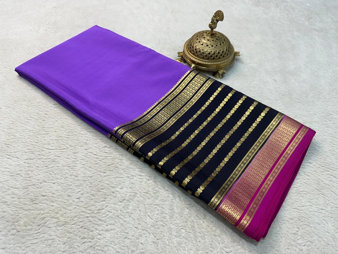 Pure Mysore Silk Plain Saree