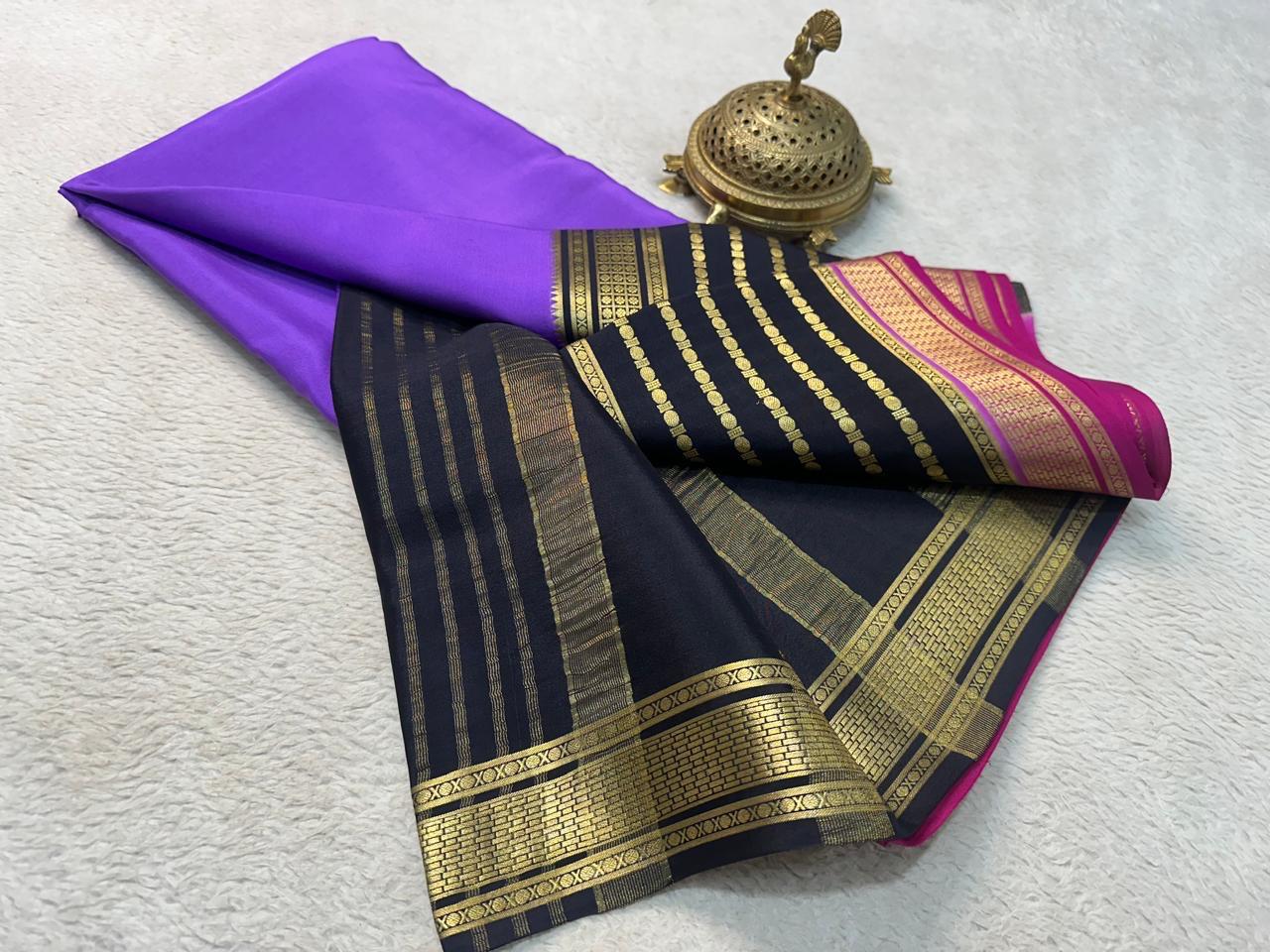 Pure Mysore Silk Plain Saree