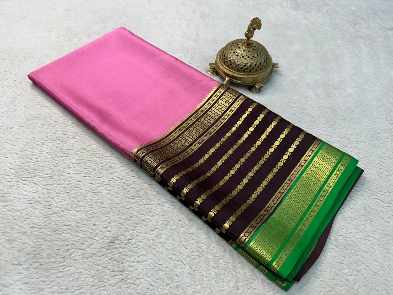 Pure Mysore Silk Plain Saree