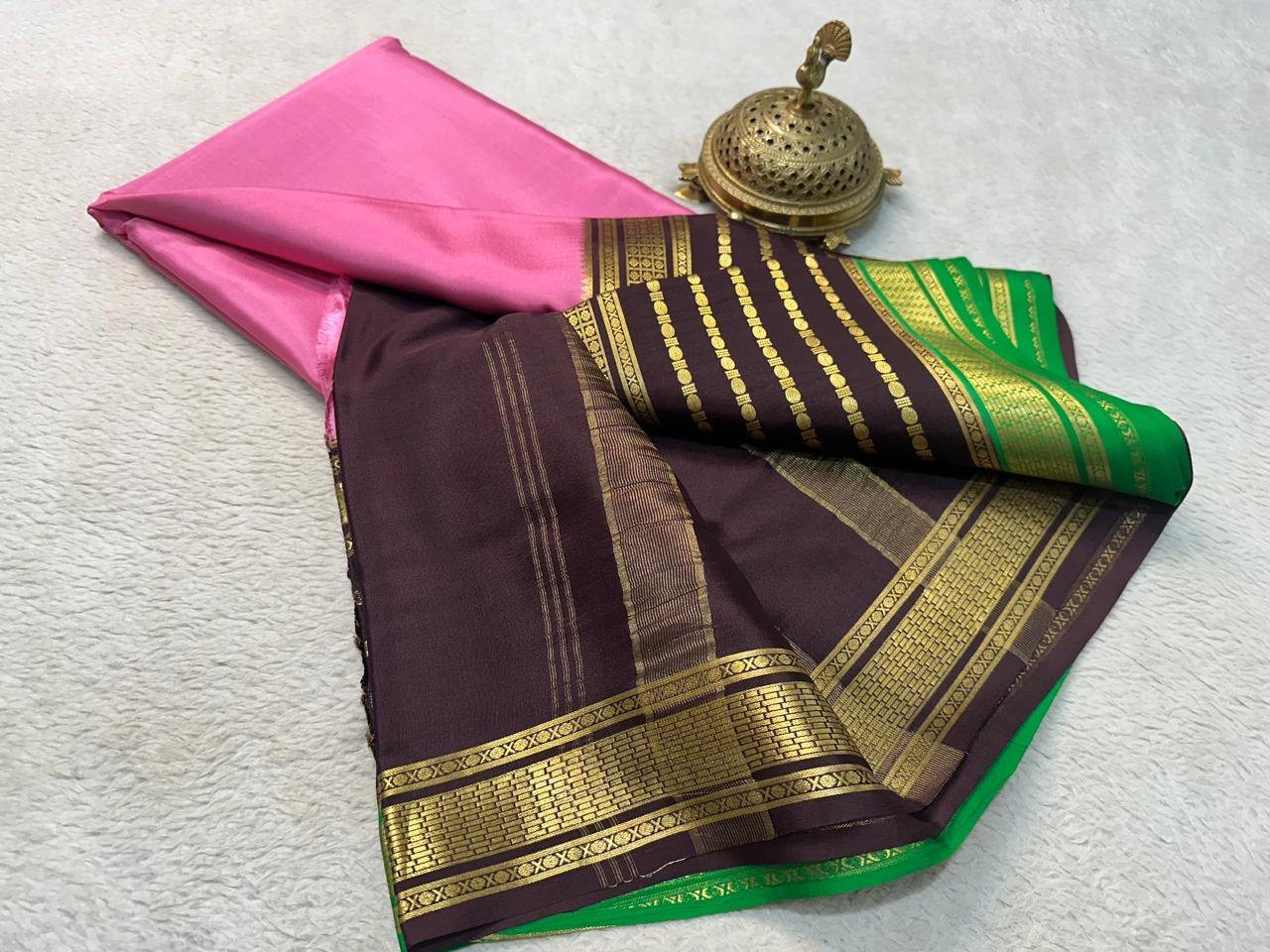 Pure Mysore Silk Plain Saree