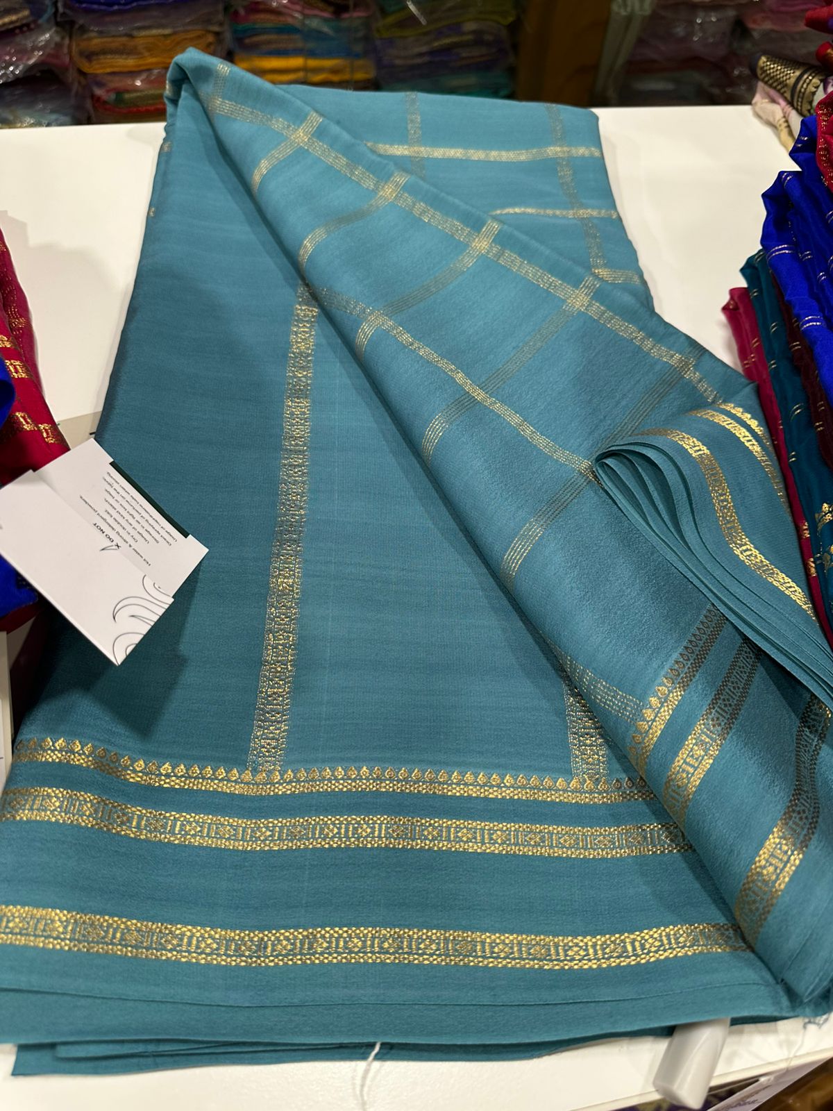 Pure Mysore Silk Saree With Pure Real Gold and Real Silver Zari Work