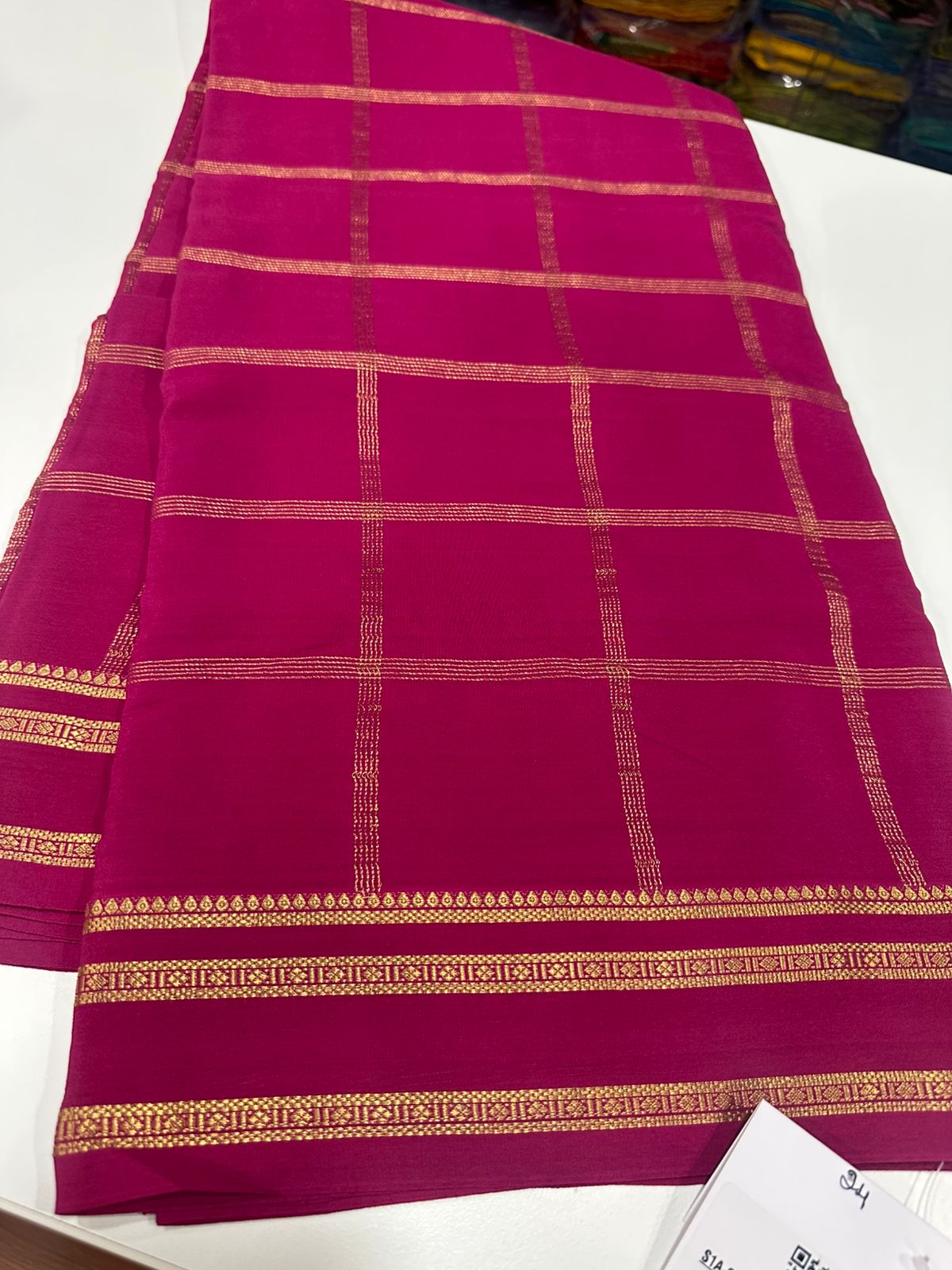 Pure Mysore Silk Saree With Pure Real Gold and Real Silver Zari Work