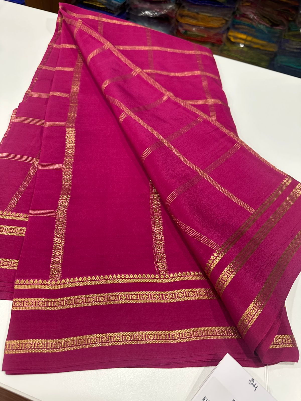 Pure Mysore Silk Saree With Pure Real Gold and Real Silver Zari Work