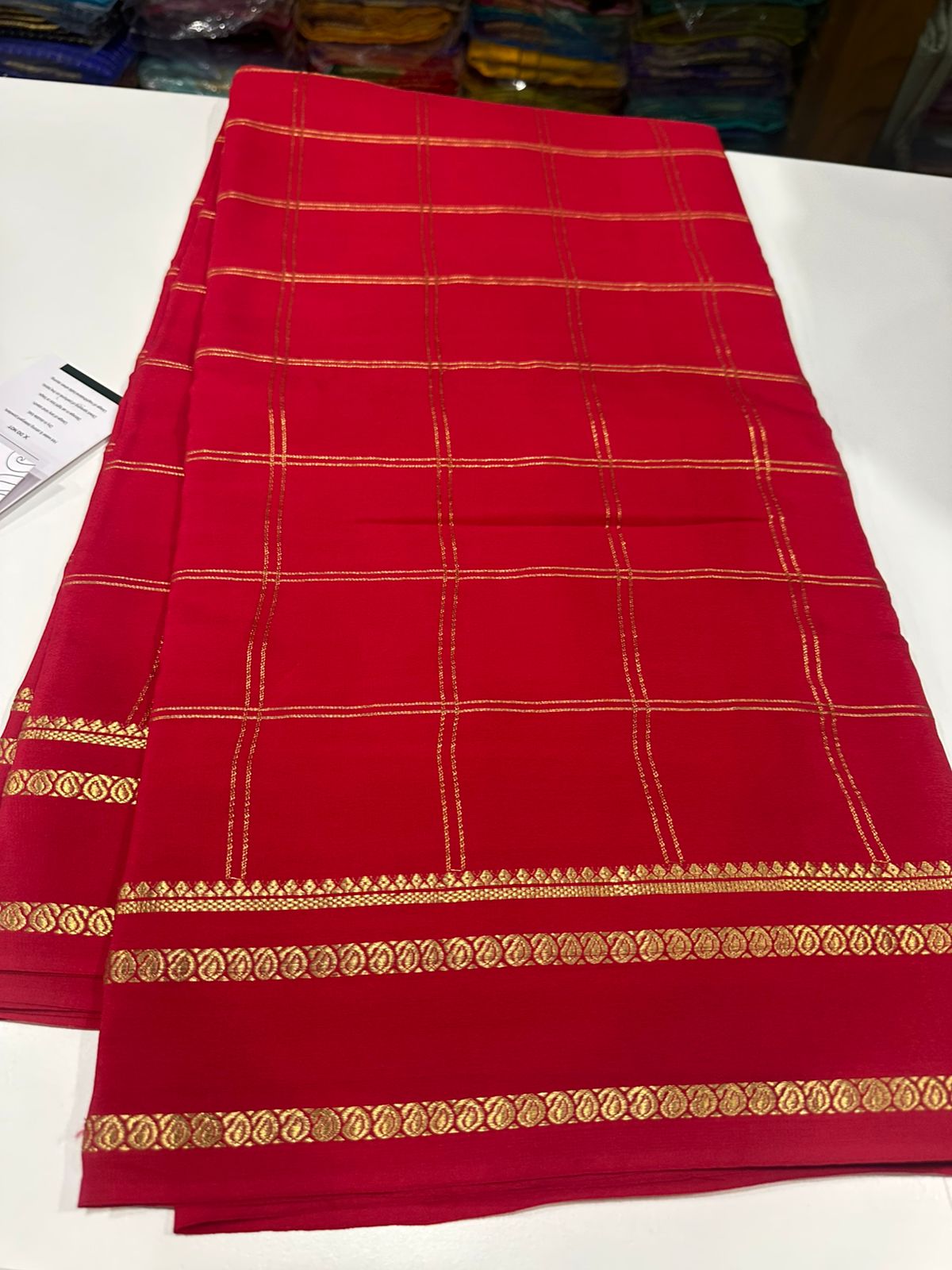 Pure Mysore Silk Saree With Pure Real Gold and Real Silver Zari Work