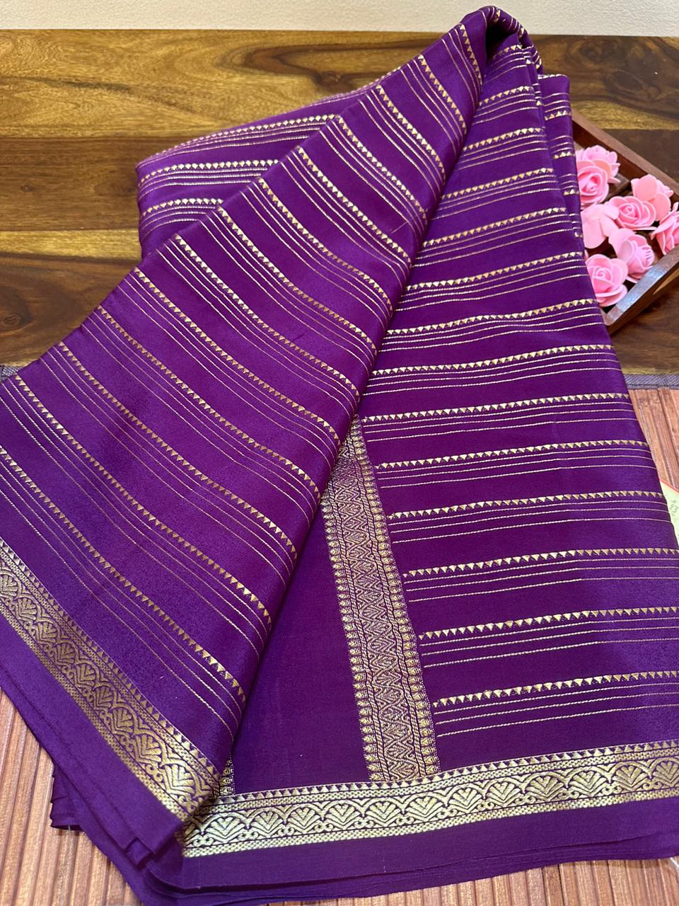 Pure mysore silk sarees with pure real gold and real silver zari saree